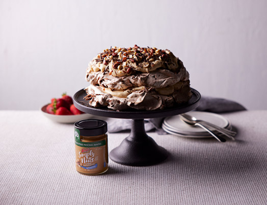 Simply Nutty Chocolate Pavlova